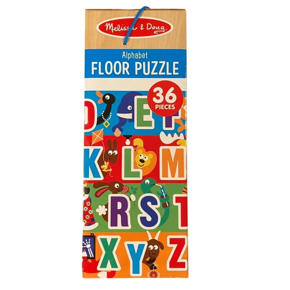 Melissa & Doug Alphabet Floor Puzzle Kids 36pc Multicolor Good 95055 ABC Animal - Picture 2 of 5